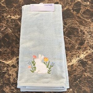 Celebrate Together Easter Spring  Blue Bunny Towel